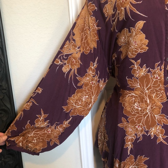 Free People Bustle-back Button down Shirt Dress - Picture 7 of 8